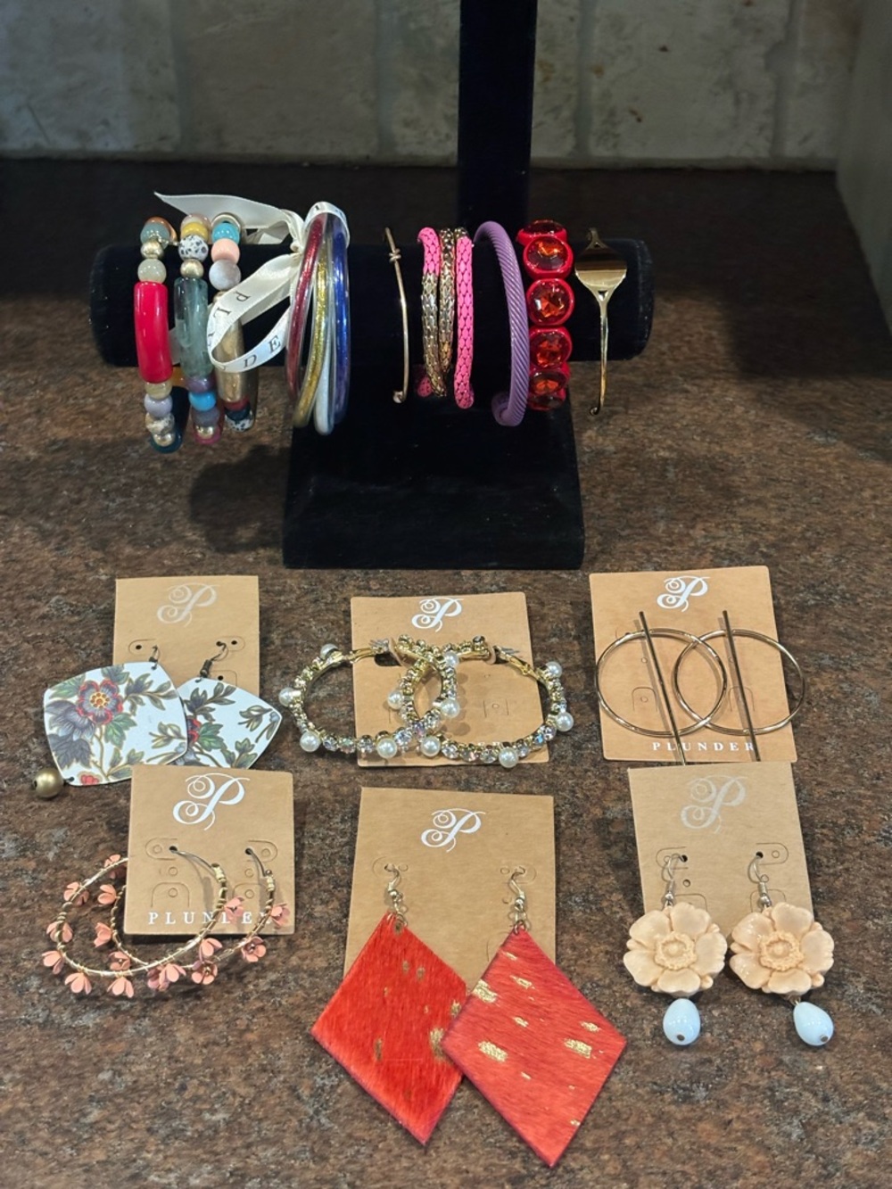 💝Plunder Multicolor Bracelet & Earring Collection with Red Accent Pieces